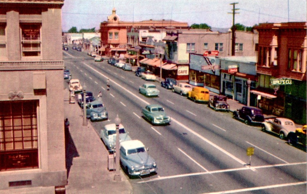 Photo Folsom Autos California Sutter Street 1950s