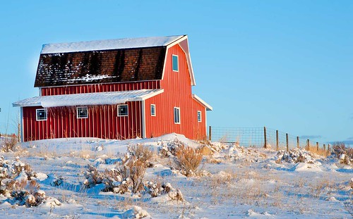 winter sunset red sky snow barn fence utah spring flickr desert award silvercreek parkcity sagebrush