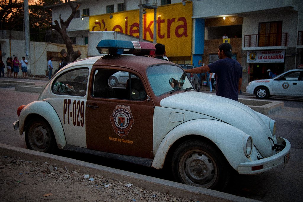  Coche policia vw escarabajo en palenque-chiapas-mexico