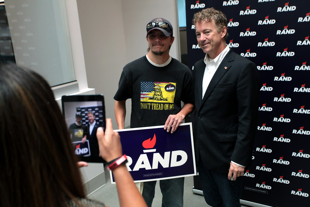 Rand Paul with supporter