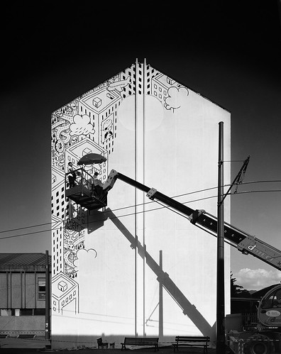 bw streetart film analog graffiti negative filter 4x5 lf analogue polarizer murales largeformat millo viewcamera avellino