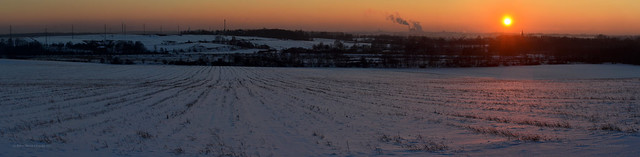 Wojkowice - setting sun panorama