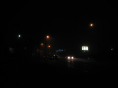 foggy morning lights