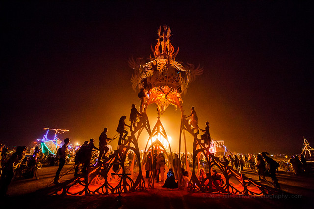 Burning Man at Night