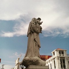 A small squad of saints surround the St Joseph Cathedral in Balanga, Bataan.