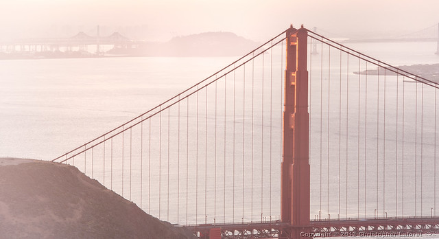 Golden Gate Pylon in Morning Sunlight
