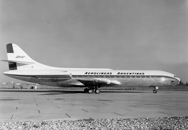 Sud Aviation Caravelle jetliner of Aerolineas Argentinas, 1962
