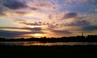 Lake Hamilton at sunset.