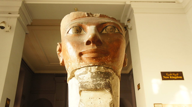 A part of ancient Egyptian Queen Hatsheput statue at the Egyptian Museum of Cairo