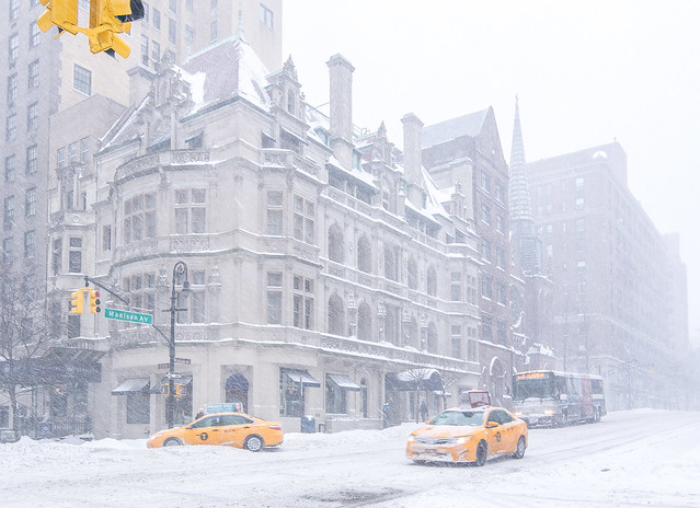 Madison Avenue and 72nd Street during 2016 blizzard