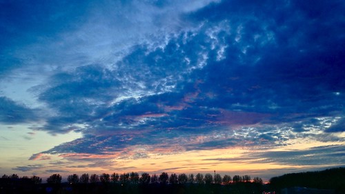 blue sunset sky cloud landscape