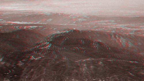 california mountain landscape 3d anaglyph aerialphotography redblue lickobservatory mounthamilton redcyan