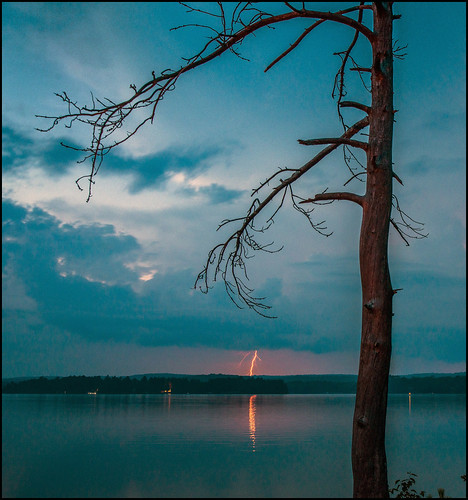 sky cloud lake ontario canada tree exposure time lightning