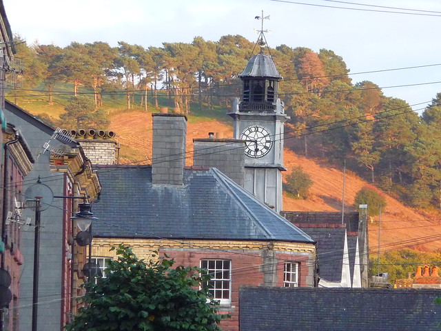 Evening over the roofs of Llanidloes