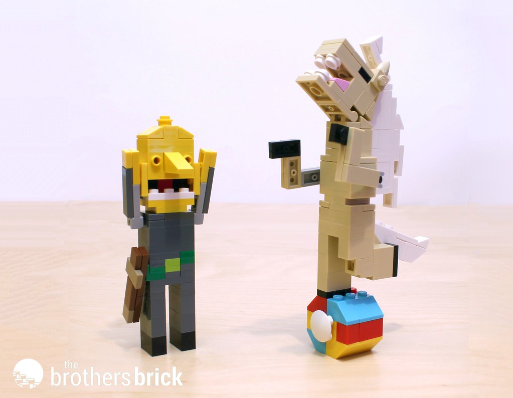Custom Adventure Time Earl of Lemongrab Minifigure Block Toy on Lego Brick 