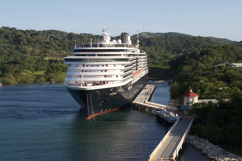 Oosterdam docked in Honduras