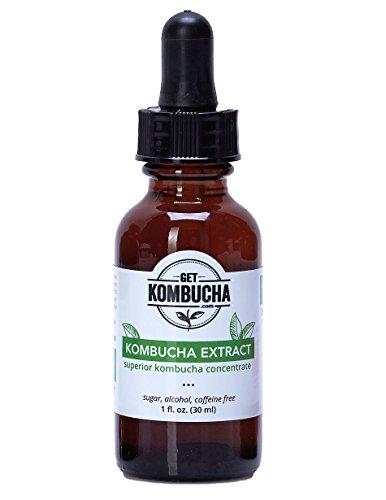 BEST Kombucha Extract – All Natural Organic Tea Formula by GetKombucha® – (2 month supply) – Sugar Free, Caffeine Free, Alcohol Free – 1 Ounce Glass Amber – Shelf Stable – TSA Travel Approved – Benefits On The Go – Improve Digestion For Women, | by beveragecoolerusa