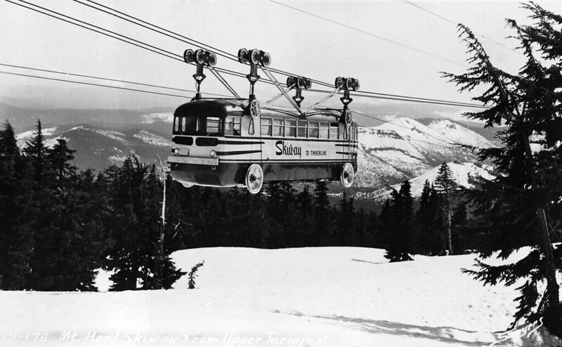 17-178 Mt. Hood Skiway from Upper Terminal, OR 1955
