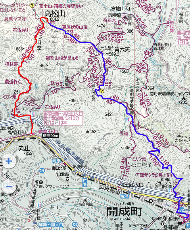 高松山地図