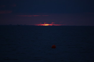 Sunset at Tossens beach