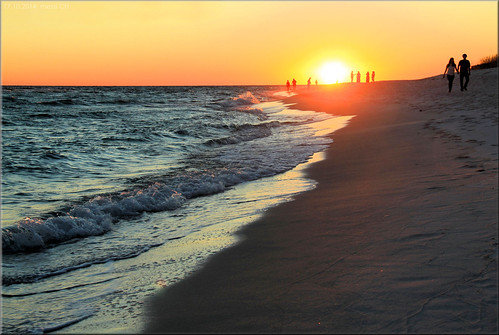 florida sunset beach waterside