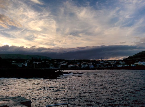 terceira azores açores portugal island summer sea ocean coast costa porto martins clouds sunset landscape