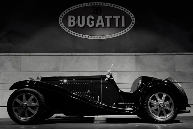 1932 Bugatti Type 54 Bachelier Roadster (b&w)
