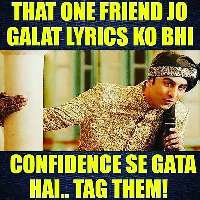 Tag them.. #song #lyrics #friend #love #b2m #Bhopali2much