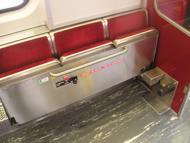Fold-up Accessible Chairs in the New TTC Subway Train