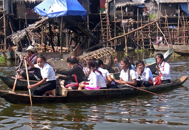 Cambodia 2011- The children of Kampung Phluat Village on the edge of Tonle Sap lake.