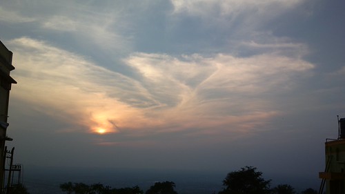 Sunset view from Chamundi Hill by Vishwa Nath Sharma, 
