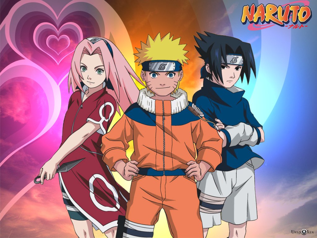 Hình ảnh đầy màu sắc về 3 nhân vật được yêu thích nhất trong truyện Naruto: Naruto, Sasuke và Sakura. Chỉ cần một cái nhìn, bạn sẽ dễ dàng nhận ra mỗi nhân vật có tính cách khác nhau và sức ảnh hưởng lớn trong cuộc phiêu lưu của họ.