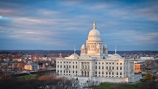 Rhode Island State House in the evening light