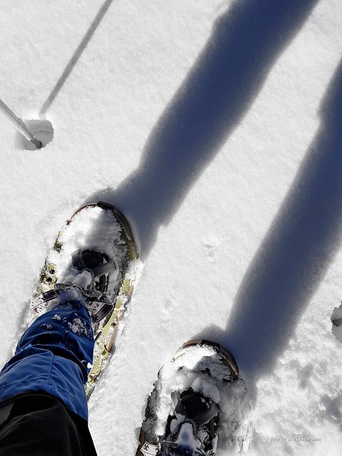 Hiking with snowshoe