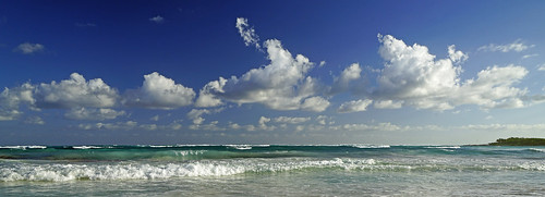 beach ocean clouds akumal mexico surf waves interesting