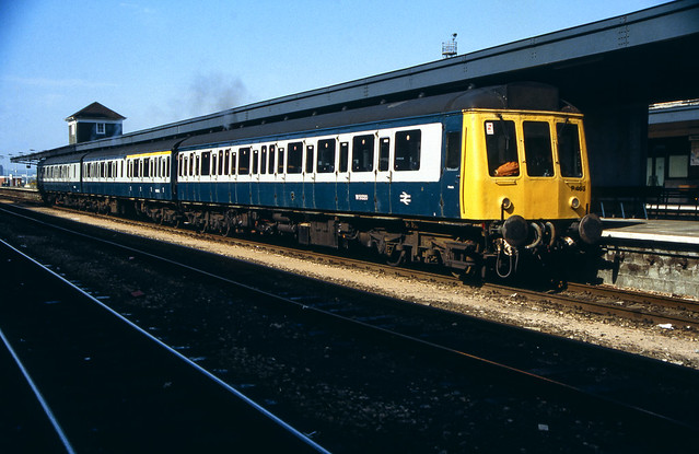 Class 118 DMU @ Plymouth, 07/09/1988 [slide 8805]