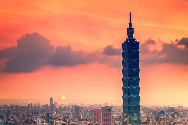 Taipei 101 in Sunset