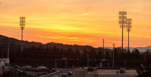Campus Sunset by lupiniastudios, Sunset over the eastern campus of James Madison University, one of my first serious shots with my ne