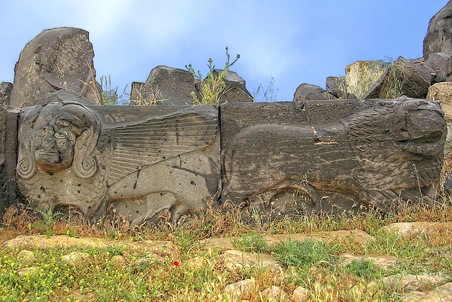 Lion Sculptures of Ain Dara Temple in Aleppo, Syria