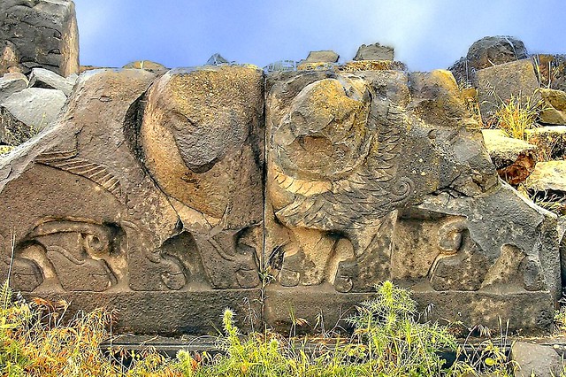 Lion Sculptures of Ain Dara Temple in Aleppo, Syria