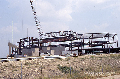 Baylor (Floyd Casey) Stadium, construction of North End Zone Complex, summer 1990