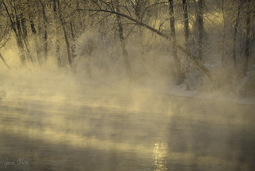 boiseriver mist river snow sunrise boise idaho
