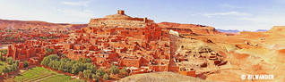 Morocco. Ait Ben Haddou, panoramic view from atop the hill across