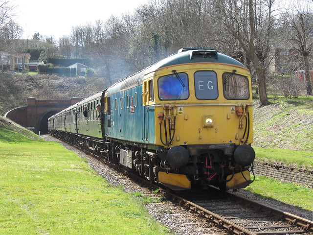 33103 passes Sharpthorne during The Bluebell Railway Diesel Gala 21/03/14