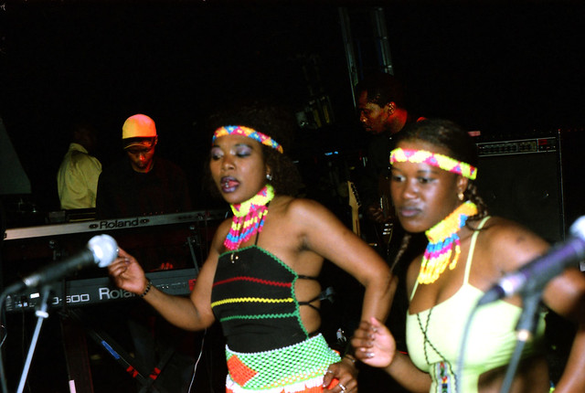 Steve Kekana RIP South African Singer & Songwriter and Joe Nina SA Vocalist Lovely Ladies Cultural Singers & Dancers at the Stratford Rex London July 2002 111