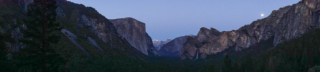 Moonrise in Yosemite National Park, CA USA