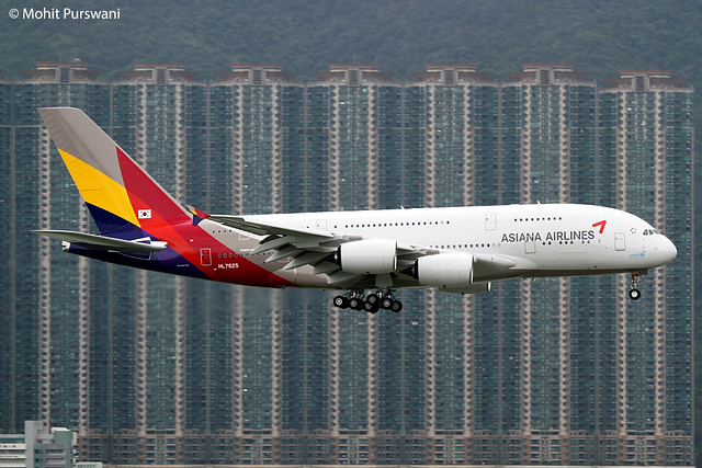 Asiana Airlines (OZ/AAR) / A380-841 / HL7625 / 06-07-2014 / HKG
