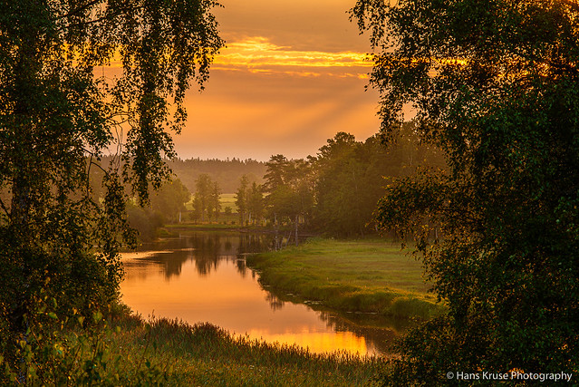 Helgeåen in morning light, Sweden
