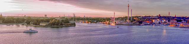 Stockholm panorama at dusk