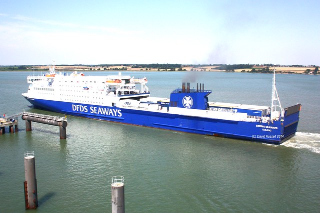 DFDS Sirena Seaways arriving Harwich UK July 2014